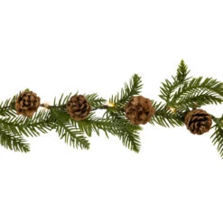 Northlight Pre-Lit B/O Pinecone And Pine Christmas Garland - 4.75' - Warm White Lights -Festival northlight hc96447 03 75149.1726279107