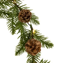 Northlight Pre-Lit B/O Pinecone And Pine Christmas Garland - 4.75' - Warm White Lights -Festival northlight hc96447 04 38055.1726279106