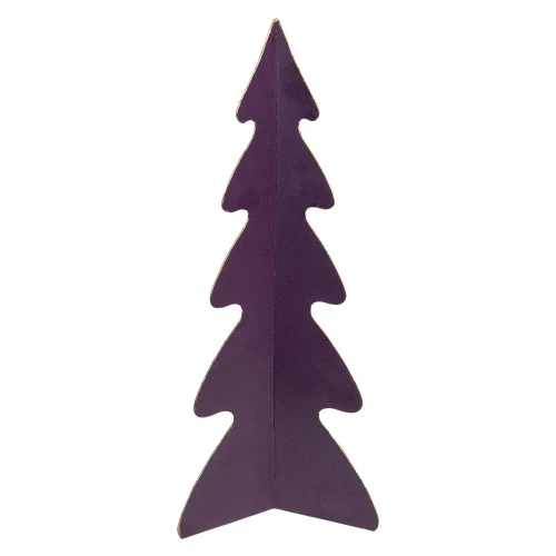 Northlight Triangular Christmas Tree With Curved Edges Decoration - 12" - Purple 3 Northlight Triangular Christmas Tree With Curved Edges Decoration - 12" - Purple