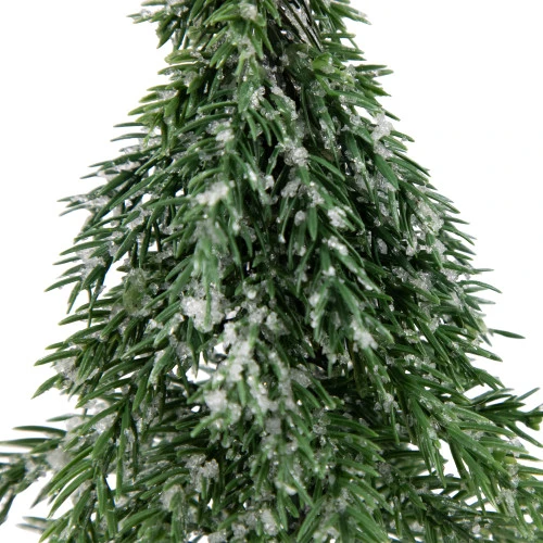 Northlight Frosted Icy Pine Christmas Tree With Jute Base - 7.5" 7 Northlight Frosted Icy Pine Christmas Tree With Jute Base - 7.5" - Image 5