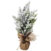 Northlight Heavily Flocked Pine Tree In Burlap Base Christmas Decoration - 9.5" -Festival northlight hn92687 1 pre20list 13413.1636200437