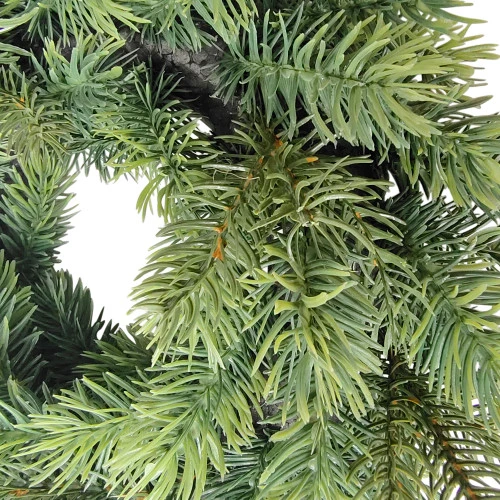 Northlight Green Pine Artificial Christmas Wreath, 11.75-Inch, Unlit 4 Northlight Green Pine Artificial Christmas Wreath, 11.75-Inch, Unlit - Image 2