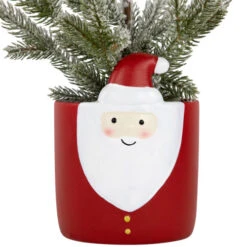 Northlight Mini Frosted Artificial Christmas Tree In Santa Pot - 14.75" - Unlit -Festival northlight hn95103 02 23748.1702402353