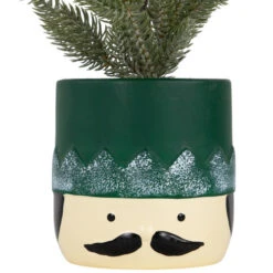 Northlight Mini Frosted Artificial Christmas Tree In Nutcracker Pot - 14.75" - Unlit -Festival northlight hn95104 02 38112.1704379347