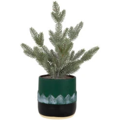 Northlight Mini Frosted Artificial Christmas Tree In Nutcracker Pot - 14.75" - Unlit -Festival northlight hn95104 05 38669.1704379347