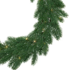 Northlight Pre-Lit Battery Operated Lush Pine Artificial Christmas Wreath - 24" - Clear Lights -Festival northlight hn96791 02 71155.1726712135