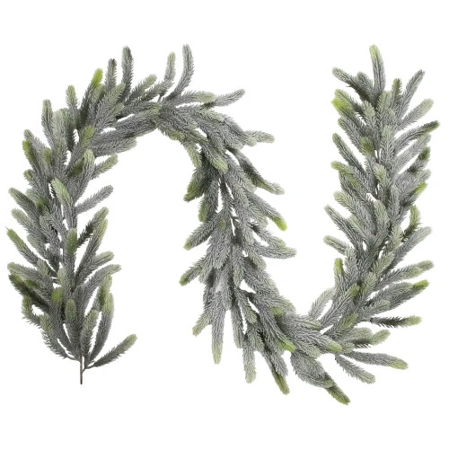 Northlight Frosted Pine Artificial Christmas Garland - 6' - Unlit 4 Northlight Frosted Pine Artificial Christmas Garland - 6' - Unlit - Image 2