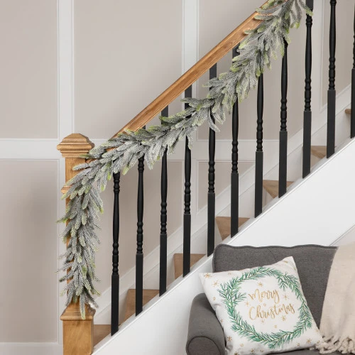 Northlight Frosted Pine Artificial Christmas Garland - 6' - Unlit 3 Northlight Frosted Pine Artificial Christmas Garland - 6' - Unlit