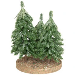 Northlight Icy Downswept Pine Trio Of Trees Christmas Decoration - 8" - Unlit -Festival northlight hn96809 04 1 99240.1727317577