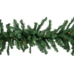Northlight 9' X 20" Pre-Lit Green Artificial Pine Christmas Garland, Warm White LED Lights -Festival northlight j94188 220use20for20j94190 06324.1667398949