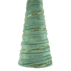 Northlight Twisted Cone Tree With Garland Christmas Decoration - 11.5" - Green -Festival northlight ja93328 3 01616.1645836906