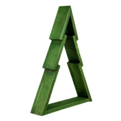 Northlight Geometric Wooden Christmas Tree Display - 12" - Green -Festival northlight ja93334 3 44356.1669970845