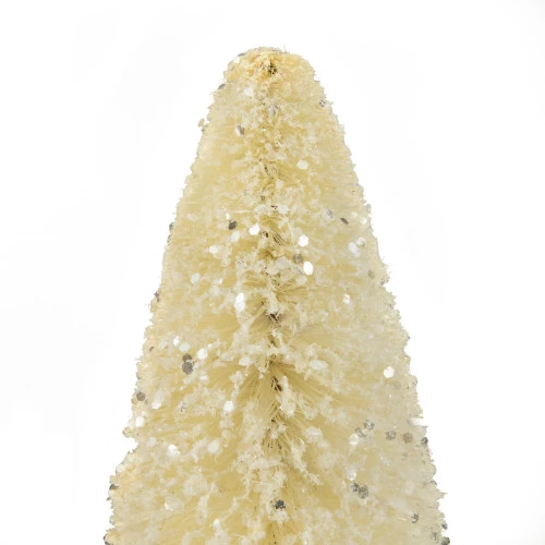 Northlight Glittered Sisal Christmas Tree Decoration - 11.5" - Cream 7 Northlight Glittered Sisal Christmas Tree Decoration - 11.5" - Cream - Image 5