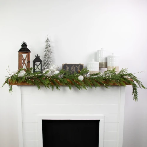 Northlight Real Touch™? Cypress And White Grape Berry Artificial Christmas Garland - 6' X 8" - Unlit 4 Northlight Real Touch™? Cypress And White Grape Berry Artificial Christmas Garland - 6' X 8" - Unlit - Image 2