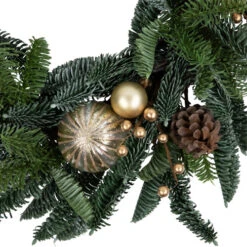 Northlight Real Touch™ Pre-Decorated Pine With Pine Cones Artificial Christmas Wreath - 22" - Unlit -Festival northlight jy99517 02 65211.1701796958
