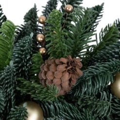 Northlight Real Touch™ Pre-Decorated Pine With Pine Cones Artificial Christmas Wreath - 22" - Unlit -Festival northlight jy99517 04 87608.1701796957