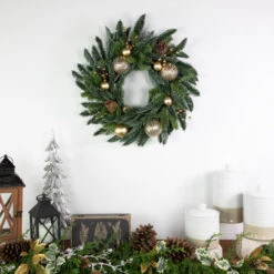 Northlight Real Touch™ Pre-Decorated Pine With Pine Cones Artificial Christmas Wreath - 22" - Unlit -Festival northlight jy99517 styled 2 21602.1701796957