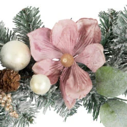 Northlight 6' Pink Floral And Ball Ornament Frosted Pine Artificial Christmas Garland 13 Northlight 6' Pink Floral And Ball Ornament Frosted Pine Artificial Christmas Garland -Festival northlight jy99525 5 20461.1701796958