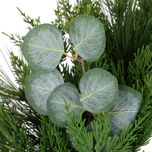 Northlight Real Touch™? Mixed Pine And Eucalyptus Artificial Christmas Wreath - 24" - Unlit 6 Northlight Real Touch™? Mixed Pine And Eucalyptus Artificial Christmas Wreath - 24" - Unlit - Image 4