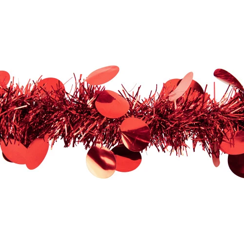 Northlight Tinsel And Polka Dot Commercial Christmas Garland - 50' X 2.5" - Red - Unlit 7 Northlight Tinsel And Polka Dot Commercial Christmas Garland - 50' X 2.5" - Red - Unlit - Image 5