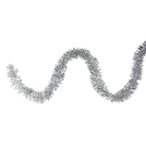 Northlight 50' X 2.25" Silver Tinsel Artificial Christmas Garland - Unlit 3 Northlight 50' X 2.25" Silver Tinsel Artificial Christmas Garland - Unlit