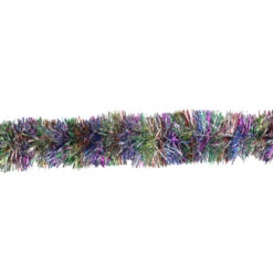 Northlight 12' Vibrantly Colored Rainbow Christmas Tinsel Garland - Unlit
