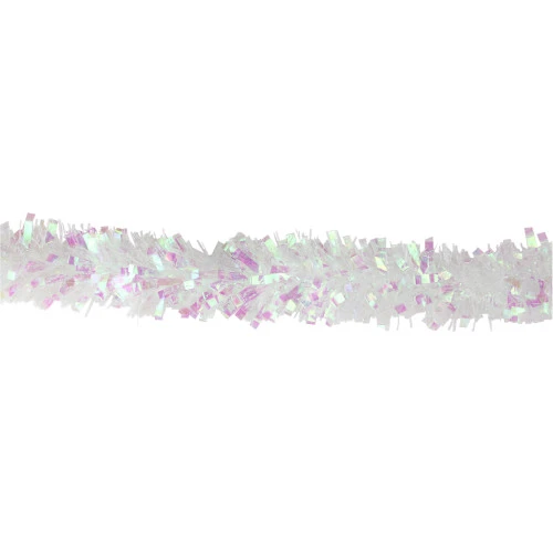 Northlight 12' X 3" Iridescent And Snowblush Wide Cut Tinsel Christmas Garland - Unlit 5 Northlight 12' X 3" Iridescent And Snowblush Wide Cut Tinsel Christmas Garland - Unlit - Image 3
