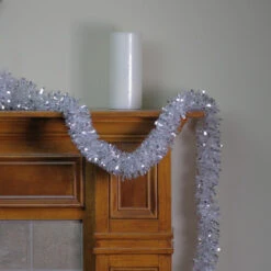 Northlight 12' X 3" Shiny Silver And Snowblush Wide Cut Tinsel Christmas Garland - Unlit 7 Northlight 12' X 3" Shiny Silver And Snowblush Wide Cut Tinsel Christmas Garland - Unlit -Festival northlight k15320 3 33097.1589798050