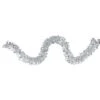 Northlight 12' X 3" Shiny Silver And Snowblush Wide Cut Tinsel Christmas Garland - Unlit