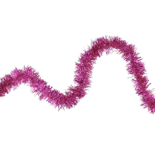Northlight Shiny Traditional Tinsel Commercial Christmas Garland - 50' - Pink - Unlit 3 Northlight Shiny Traditional Tinsel Commercial Christmas Garland - 50' - Pink - Unlit