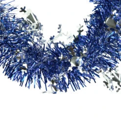 Northlight Commercial Christmas Tinsel Snowflake Garland - 50' X 2" - Royal Blue And Silver - Unlit -Festival northlight k94049 4 31641.1665783354