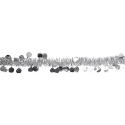 Northlight Tinsel And Polka Dot Commercial Christmas Garland - 50' X 1.5" - Silver - Unlit -Festival northlight k94054 2 50196.1667636182