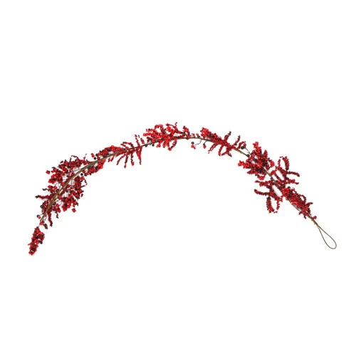Northlight 6' X 8" Burgundy Red Berry Artificial Christmas Garland- Unlit 4 Northlight 6' X 8" Burgundy Red Berry Artificial Christmas Garland- Unlit - Image 2