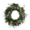 Northlight Pre-Lit Mixed Pine, Berry And Pine Cone Christmas Wreath - 22" - Clear LED Lights -Festival northlight kji28175 98095.1665610739