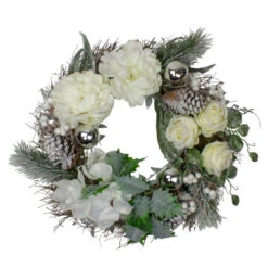 Northlight Floral Flocked Pine Artificial Grapevine Christmas Wreath - 24" - Unlit