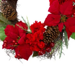 Northlight Poinsettia And Hydrangea Artificial Christmas Wreath - 24" - Unlit 7 Northlight Poinsettia And Hydrangea Artificial Christmas Wreath - 24" - Unlit -Festival northlight kji28197 2 51448.1588355782