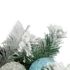 Northlight Flocked Pine With Glitter Ornaments Artificial Christmas Wreath - 24" - Unlit -Festival northlight kji82572 3 updated2022 02802.1665087477