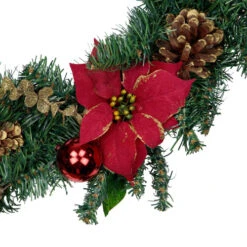 Northlight Pine, Poinsettia, Berry And Pine Cone Artificial Christmas Wreath, 24-Inch, Unlit -Festival northlight kji85777 3 77412.1665580043