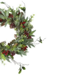 Northlight Frosted Pine And Berry Artificial Christmas Wreath, 25-Inch, Unlit -Festival northlight ll89742 2 68622.1638546680