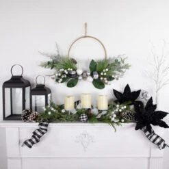 Northlight Real Touch™? Winter Greenery With Pinecones Artificial Christmas Wreath - 18" - Unlit -Festival northlight ll94317 styled also20use20for20ll94333 23949.1680285442