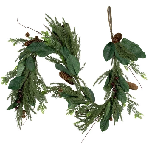 Northlight 6' Mixed Foliage With Pine Cones And Berries Christmas Garland, Unlit 3 Northlight 6' Mixed Foliage With Pine Cones And Berries Christmas Garland, Unlit