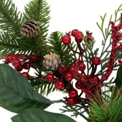 Northlight Red And Green Foliage, Pinecones And Berries Artificial Christmas, 17-Inch, Unlit -Festival northlight ll94320 3 42698.1680285397