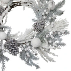 Northlight Flocked Berries And Pinecones Artificial Pine Christmas Wreath - 26" - Unlit 12 Northlight Flocked Berries And Pinecones Artificial Pine Christmas Wreath - 26" - Unlit -Festival northlight ll94341 02 73904.1726019801