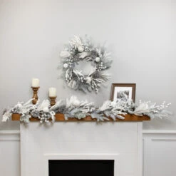 Northlight Flocked Berries And Pinecones Artificial Pine Christmas Wreath - 26" - Unlit 11 Northlight Flocked Berries And Pinecones Artificial Pine Christmas Wreath - 26" - Unlit -Festival northlight ll94341 ll94342 styled 01 78104.1726019801