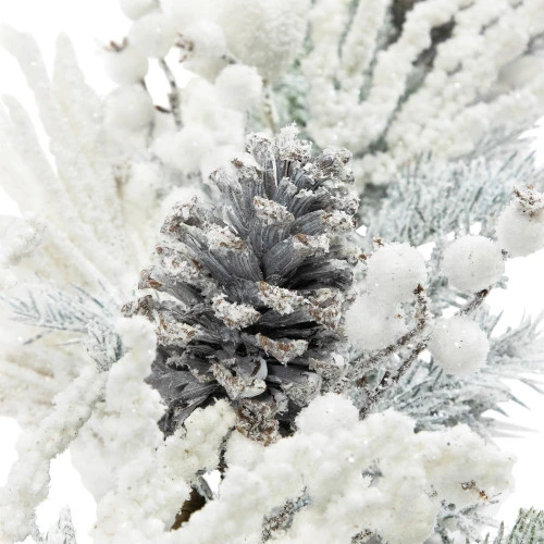 Northlight Flocked Pinecones And Berries Artificial Pine Christmas Garland - 6' X 8" - Unlit 6 Northlight Flocked Pinecones And Berries Artificial Pine Christmas Garland - 6' X 8" - Unlit - Image 5