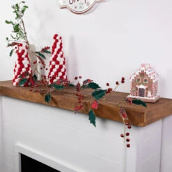 Northlight 5' Green And Red Plaid Holly With Jingle Bells Christmas Garland - Unlit -Festival northlight ll94345 styled 73424.1686144236
