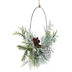 Northlight Frosted Mixed Foliage With Berries And Pinecone Artificial Christmas Wreath, 16-Inch, Unlit 11 Northlight Frosted Mixed Foliage With Berries And Pinecone Artificial Christmas Wreath, 16-Inch, Unlit -Festival northlight ll94348 2 30357.1671786414