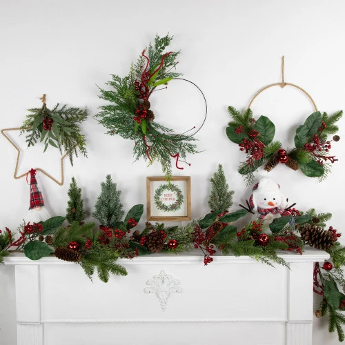 Northlight Real Touch™? Mixed Greenery And Berries Artificial Christmas Wreath - 18" - Unlit 5 Northlight Real Touch™? Mixed Greenery And Berries Artificial Christmas Wreath - 18" - Unlit - Image 3