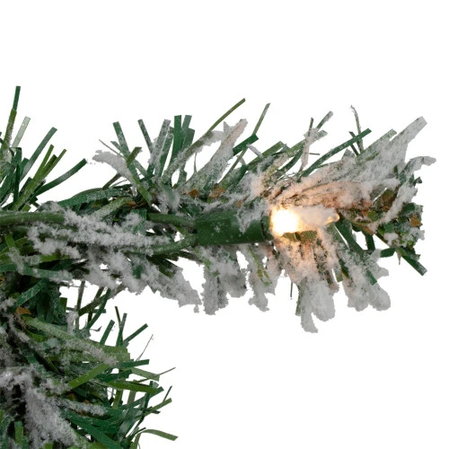 Northlight Pre-lit Flocked Victoria Pine Artificial Christmas Garland - 9' X 8" - Clear Lights 4 Northlight Pre-lit Flocked Victoria Pine Artificial Christmas Garland - 9' X 8" - Clear Lights - Image 2