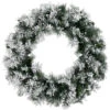 Northlight Heavily Flocked Pine Artificial Christmas Wreath - 24" - Unlit -Festival northlight m84246 01 97785.1690555851